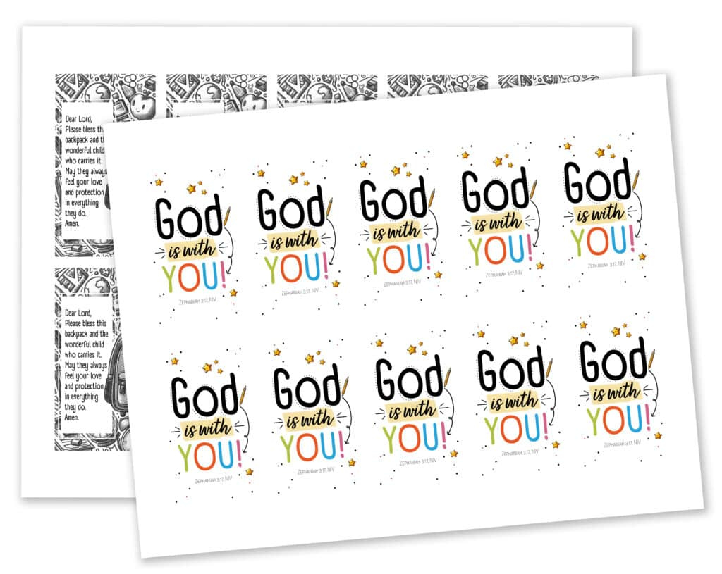 Enhance Back-To-School With Backpack Blessing Tags For Kids inside Free Printable Backpack Blessing Tags