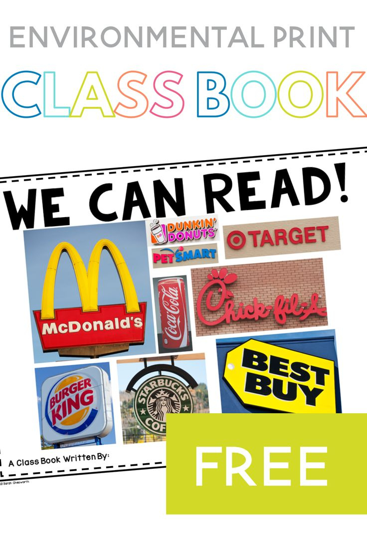 Environmental Print In The Preschool Classroom with Environmental Print Free Printables