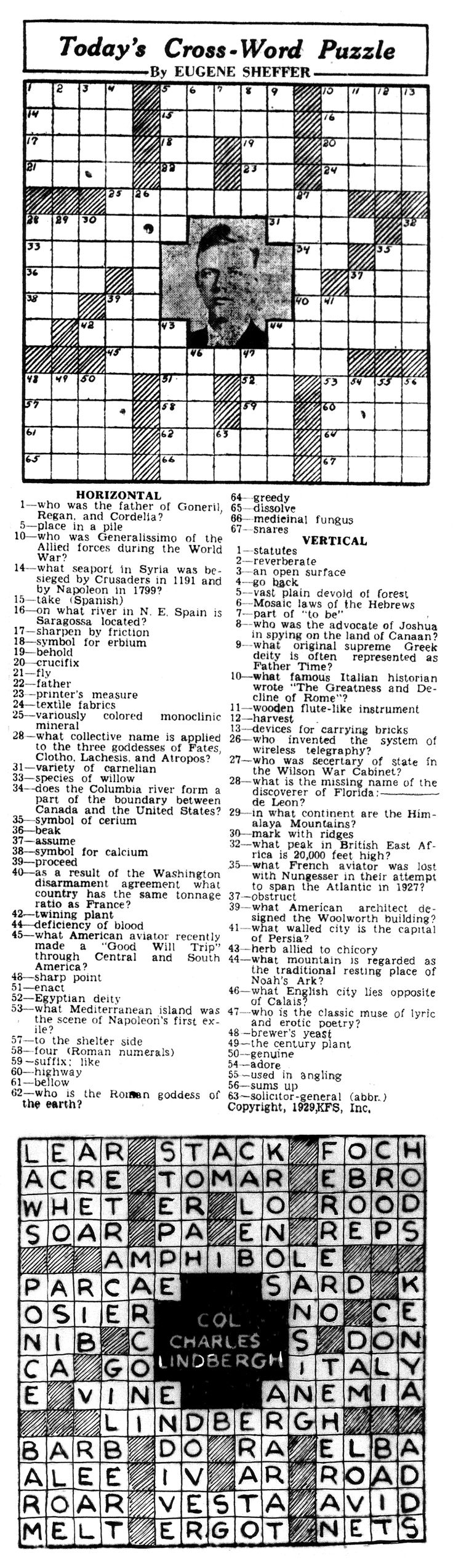 Eugene Sheffer Printable Crossword Puzzles 45 with Eugene Sheffer Printable Crossword Puzzle For Today