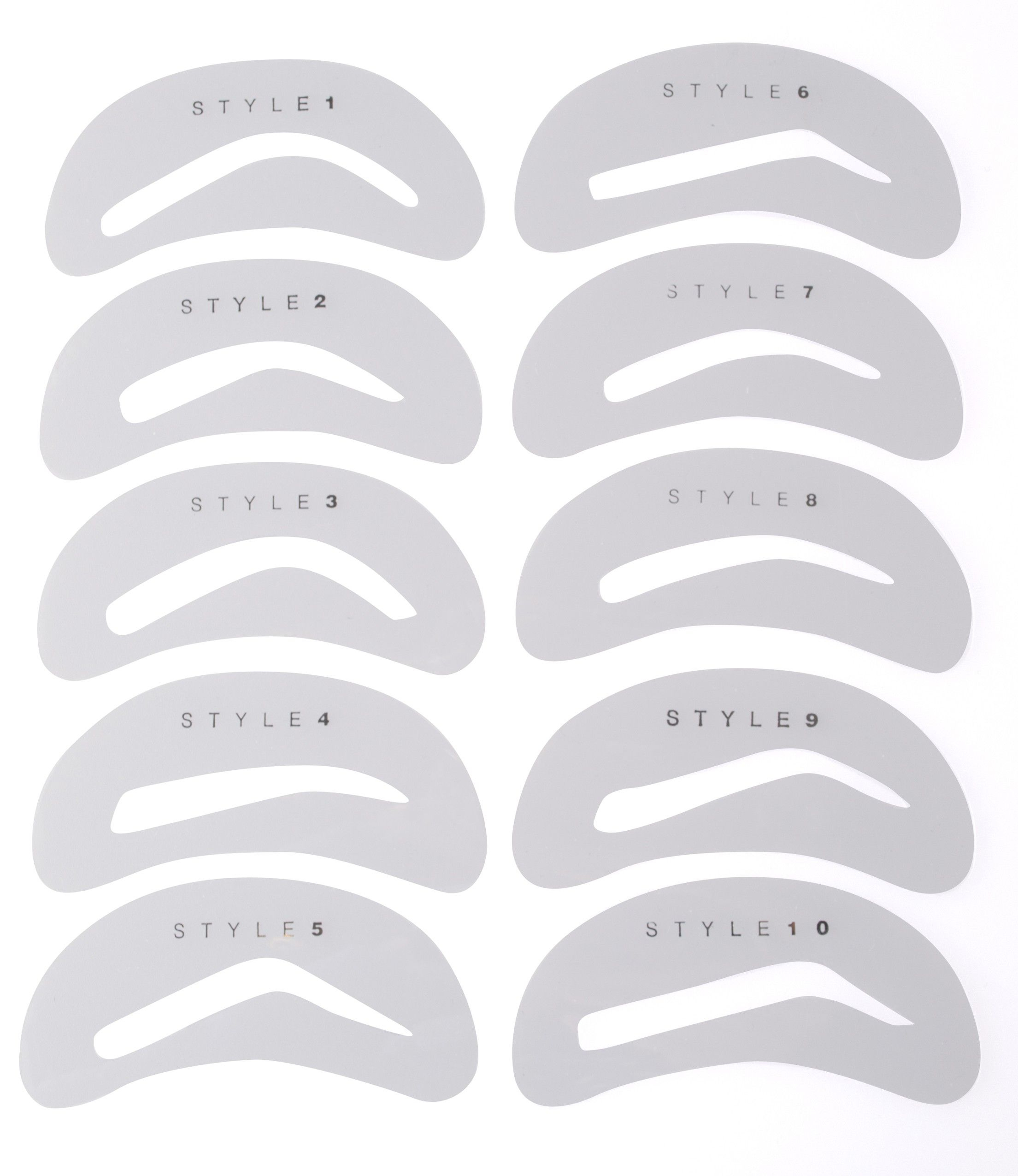 Eyebrow Stencils Kit - 16 Free Pdf Printables | Printablee throughout Printable Eyebrow Stencils Free