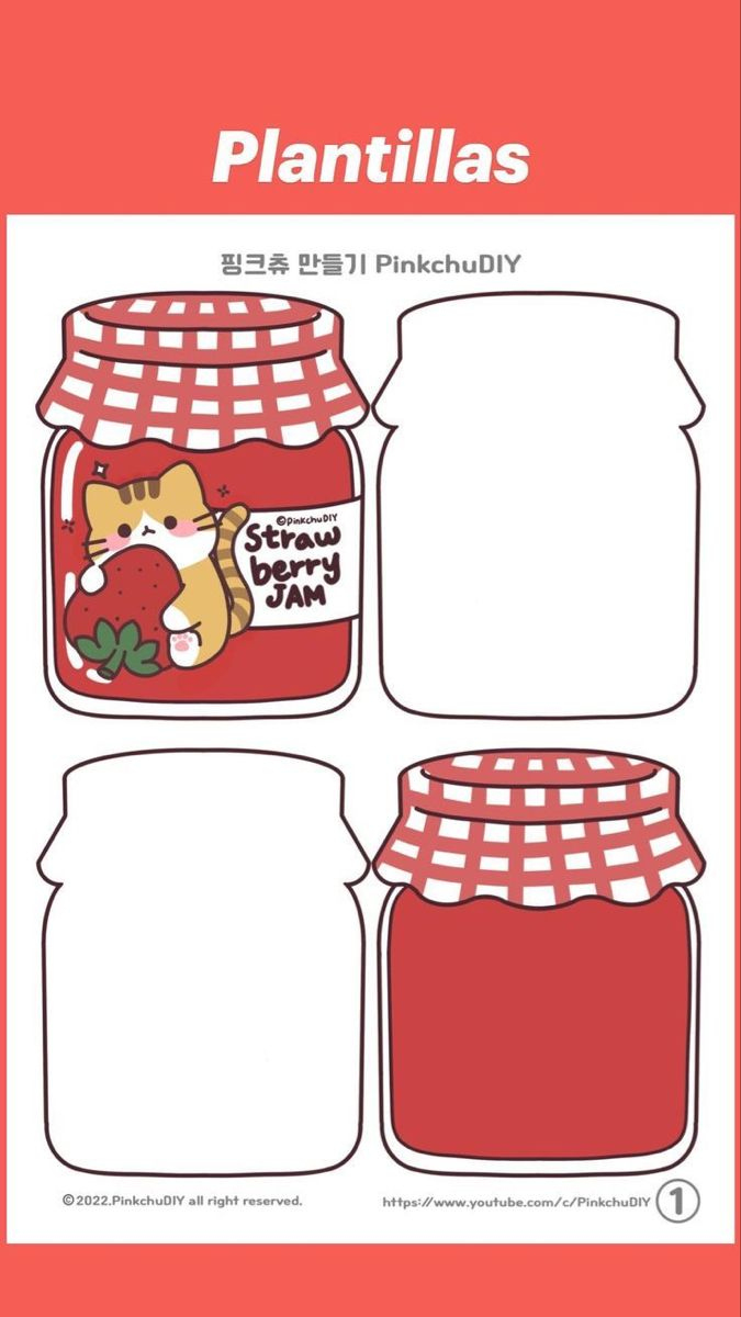 🍰🍓Cr: Pinkchudiy 🍓🍰 with Diy Strawberry Jam Squishy Book Free Printable