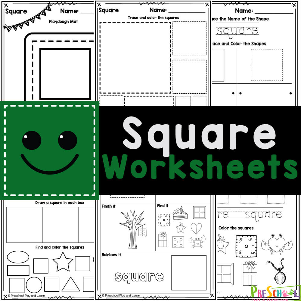 🟨 Free Printable Square Shape Worksheets For Preschool intended for Printable Square Worksheet For Preschool