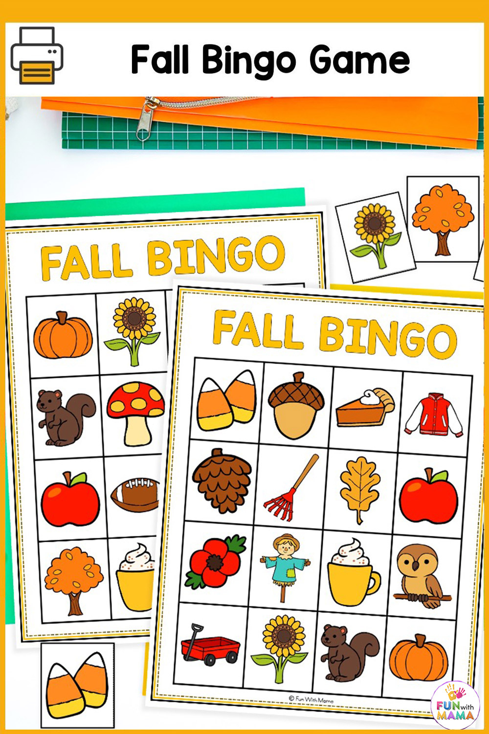 Fall Bingo - Fun With Mama regarding Fall Bingo Cards Free Printable