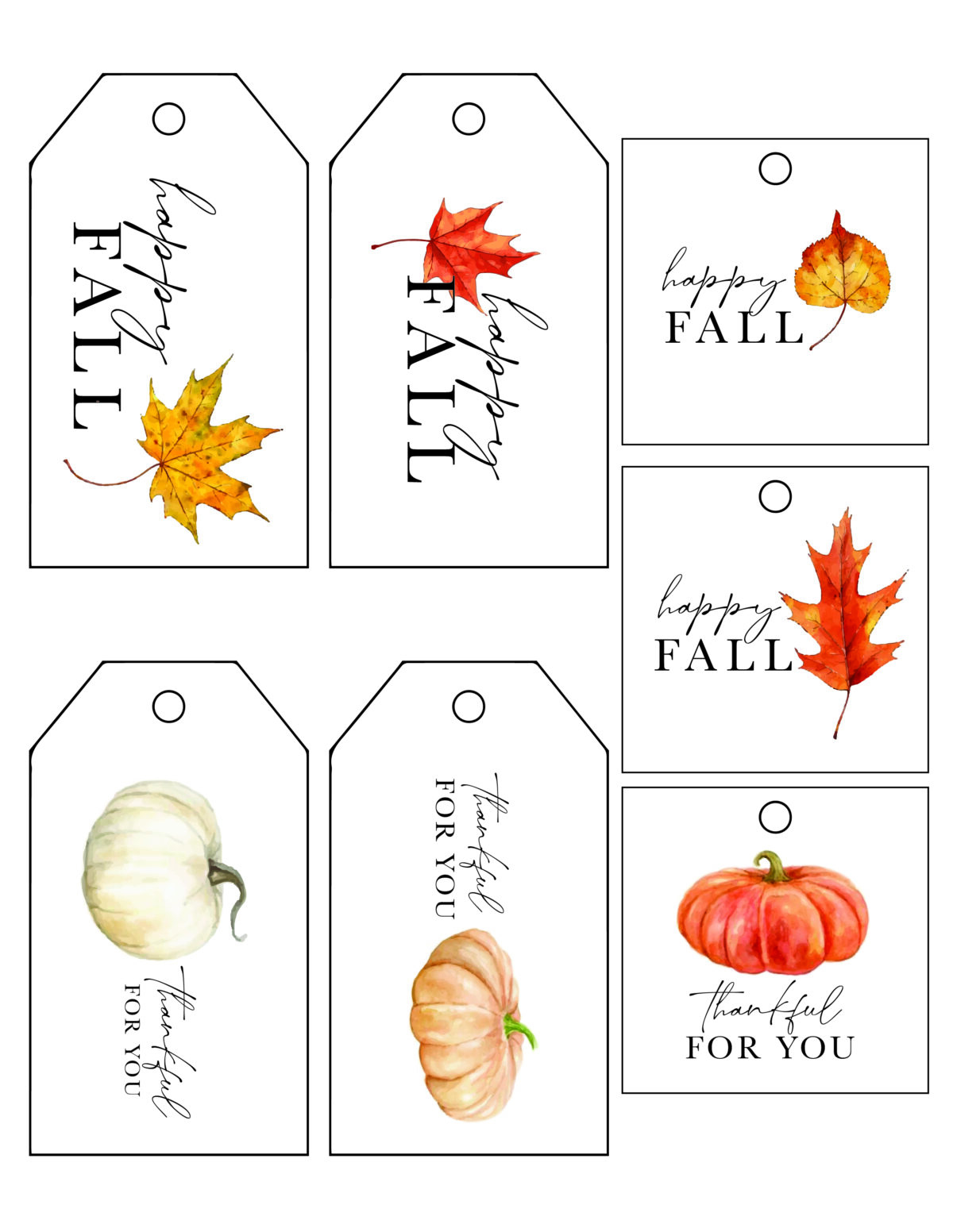 Fall Gift Tags - The Sunny Side Up Blog pertaining to Free Printable Autumn Gift Tags