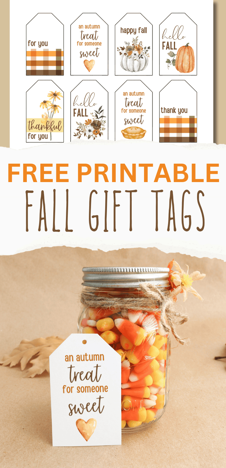Fall Gift &amp;amp; Treat Tags - Free Printable For Autumn - Aubree Originals within Free Printable Autumn Gift Tags