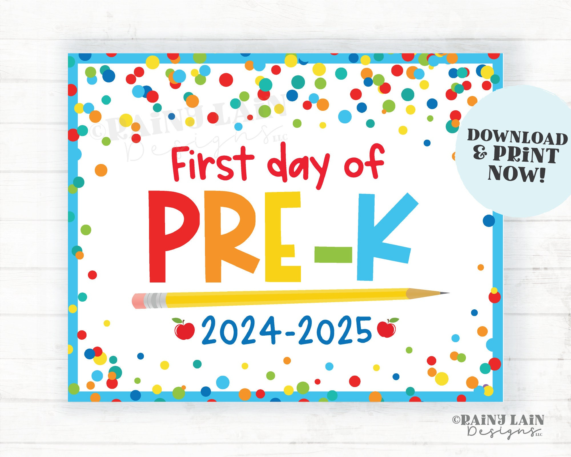 First Day Of Pre-K Sign Back To School Printable 1St Day Of Pre for First Day Of Pre K Printable