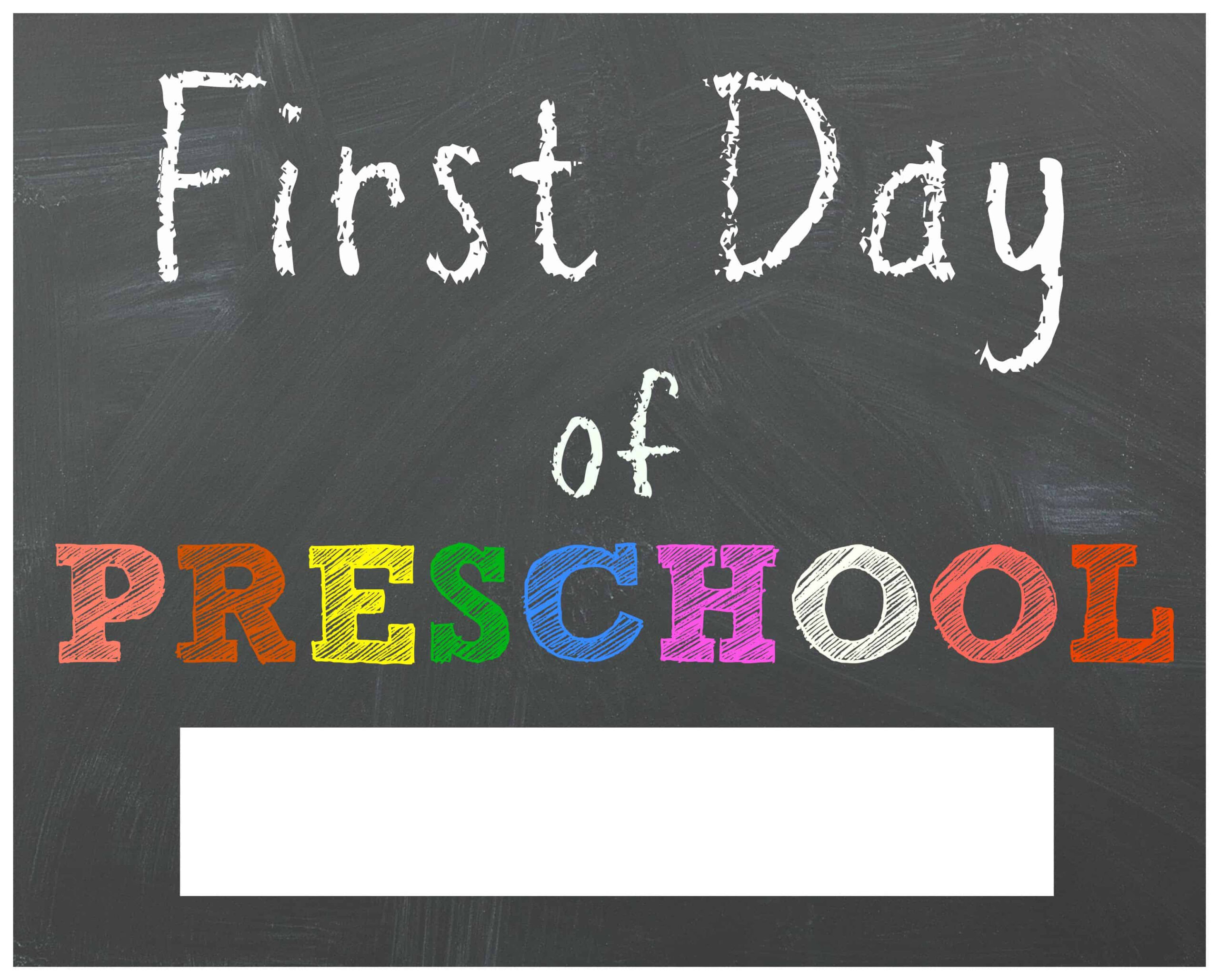 First Day Of Pre K Sign Printable - Printable Party Favors with regard to First Day Of Pre K Printable