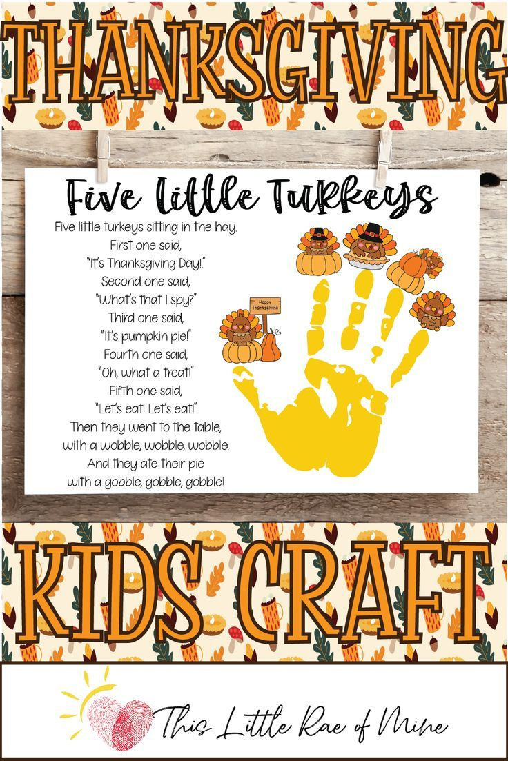 Five Little Turkeys Poem - Kids Handprint Craft regarding 5 Little Turkeys Printable