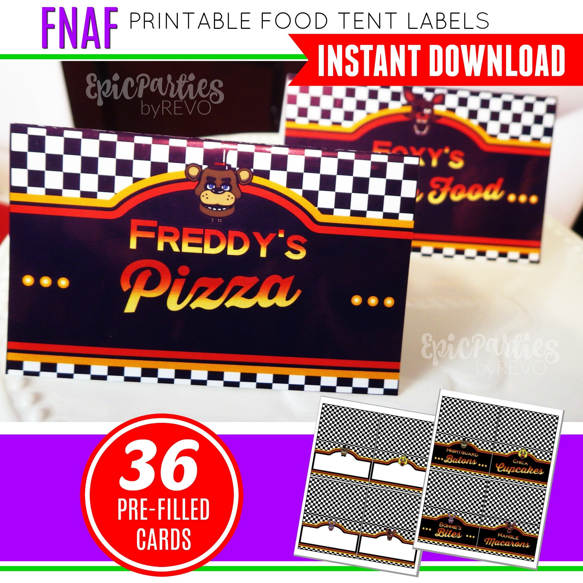Fnaf Birthday Decorations Five Nights At Freddy&amp;#039;S Party Fnaf Party regarding Printable Five Nights At Freddy&amp;amp;#039;s Party Ideas