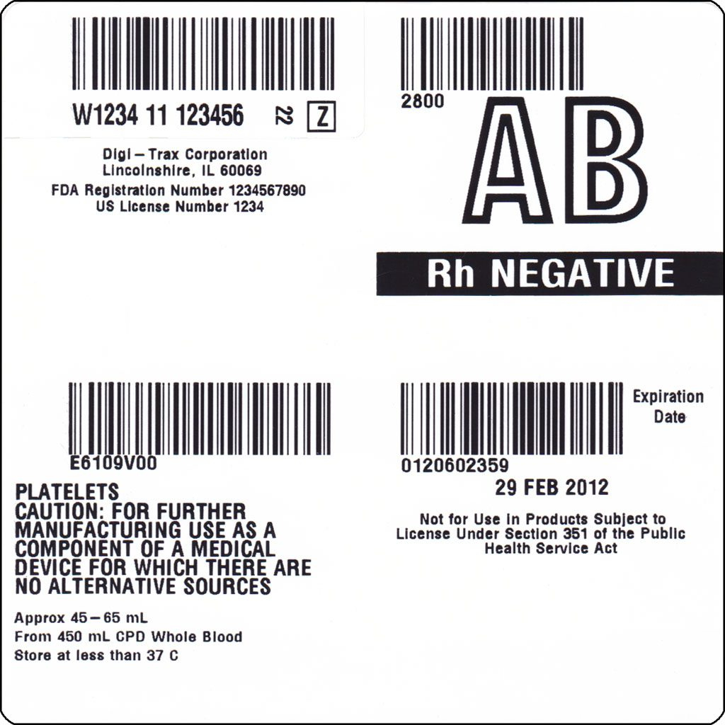 Four Quadrant Isbt 128 Blood Bank Label | Digi-Trax® pertaining to Printable Blood Bag Label Template