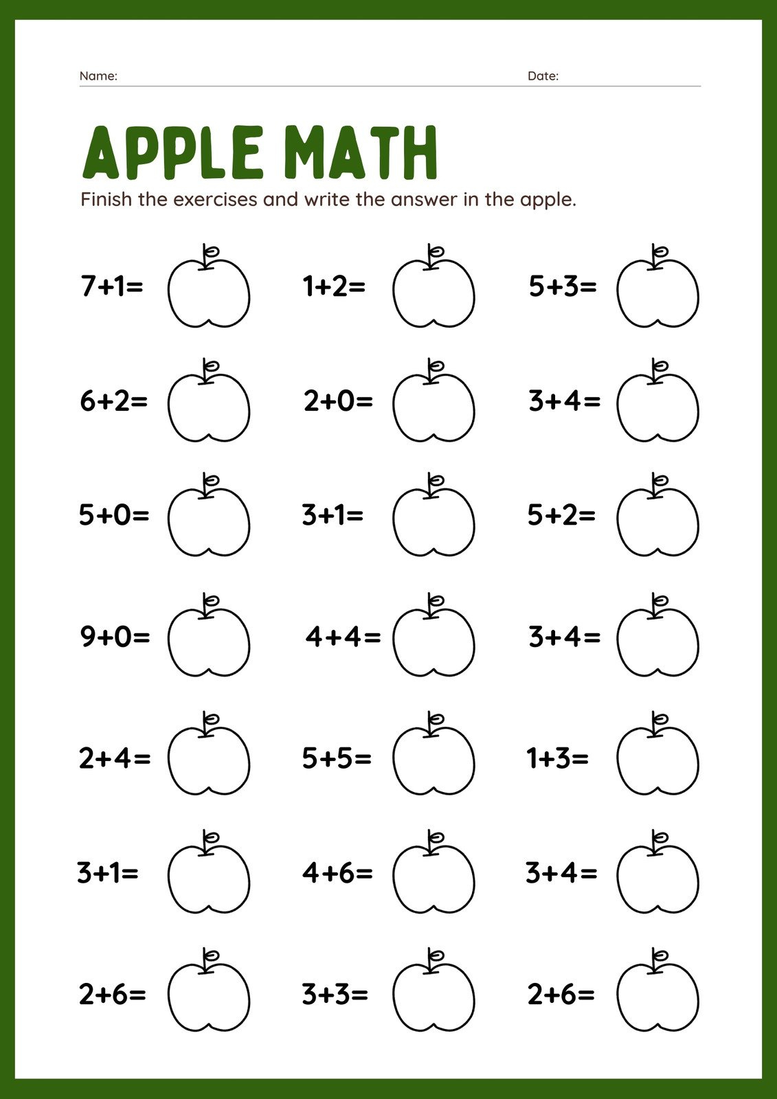 Free 1St Grade Math Worksheet Templates To Customize | Canva inside Printable Worksheets For Grade 1