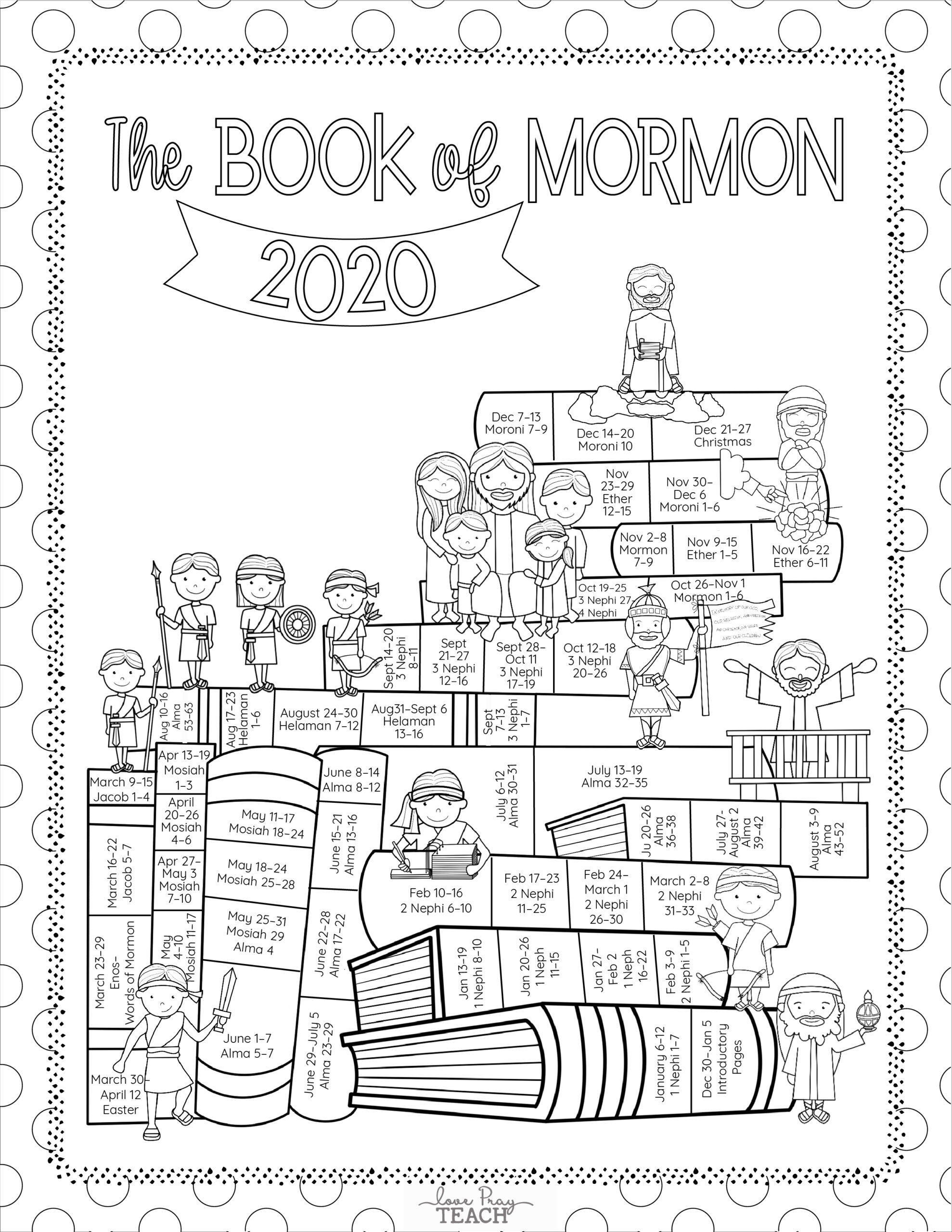 Free! 2020 Come, Follow Me Book Of Mormon Reading Chart! for Free Printable Book Of Mormon Reading Chart
