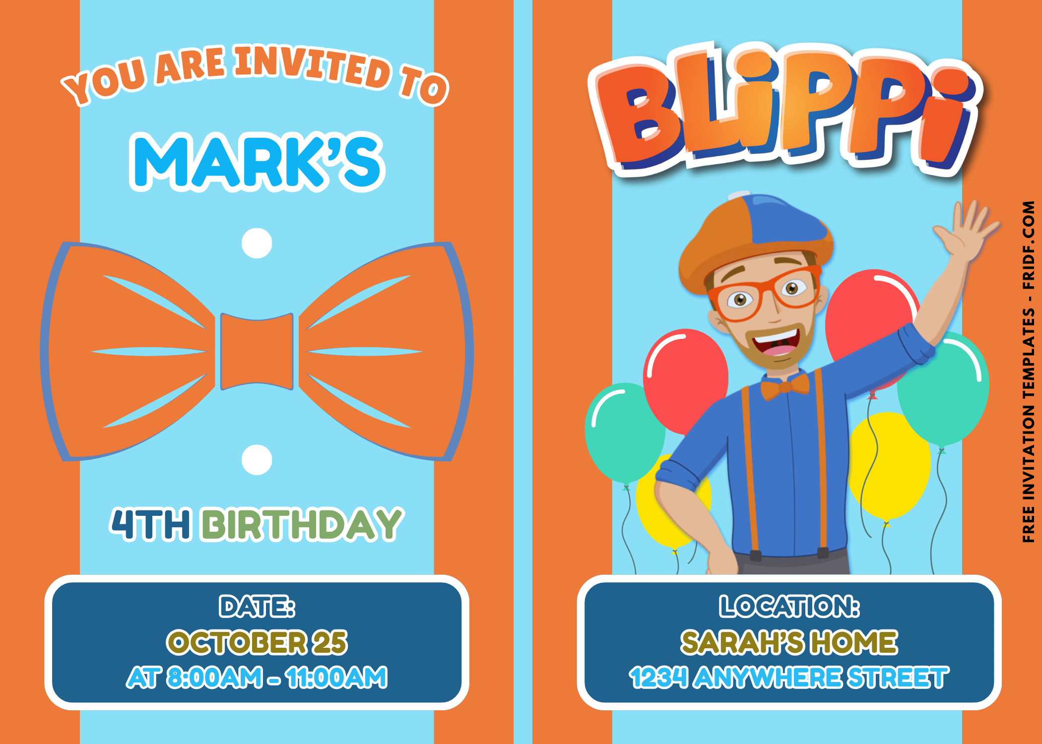 Free Canva Template) Blippi Birthday Party Magic Kits within Free Blippi Birthday Printables