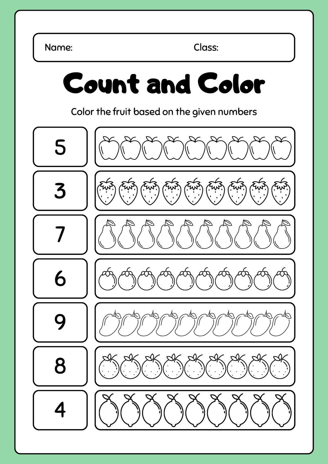 Free Custom Printable Preschool Worksheet Templates | Canva inside Printable Worksheets For Preschoolers