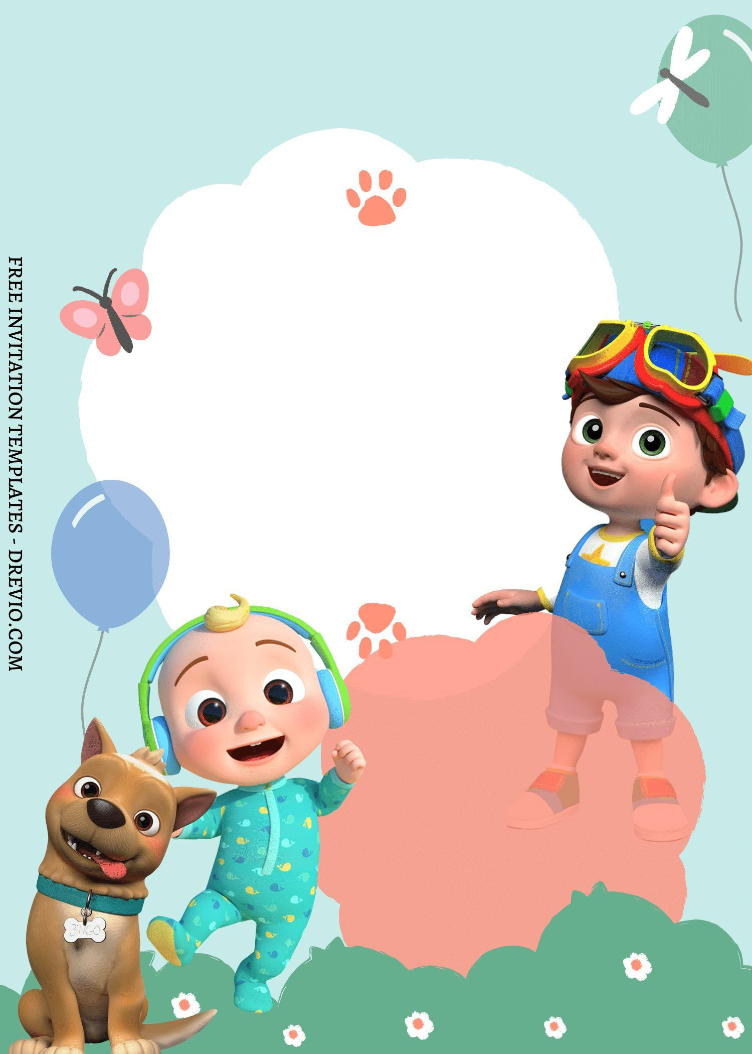 Free Editable – 9 Cute Cocomelon Canva Birthday Invitation throughout Free Printable Cocomelon Invitation