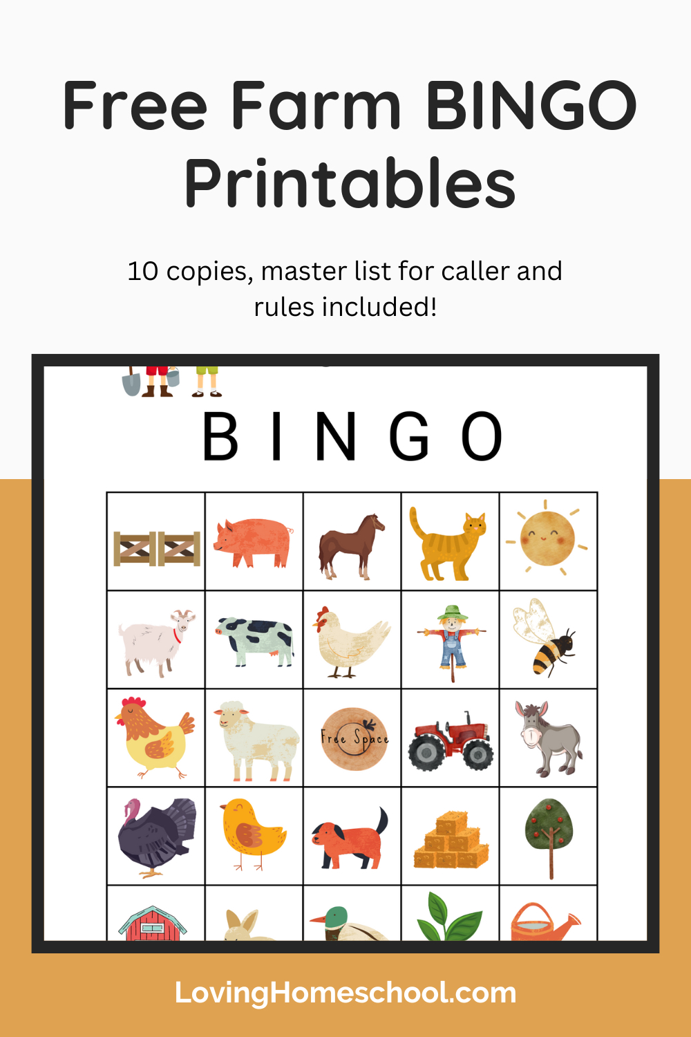 Free Farm Bingo Printables - Lovinghomeschool regarding 25 Printable Free Printable Animal Bingo Cards