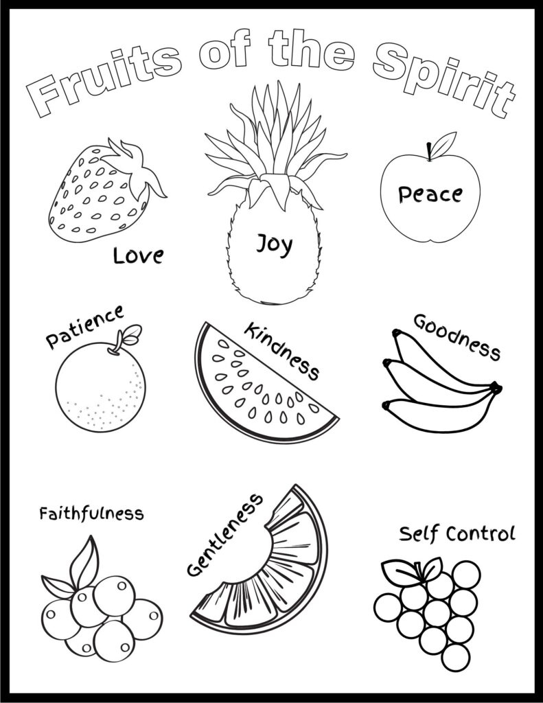 Free Fruit Of The Spirit Printables regarding Fruits of the Spirit Free Printable
