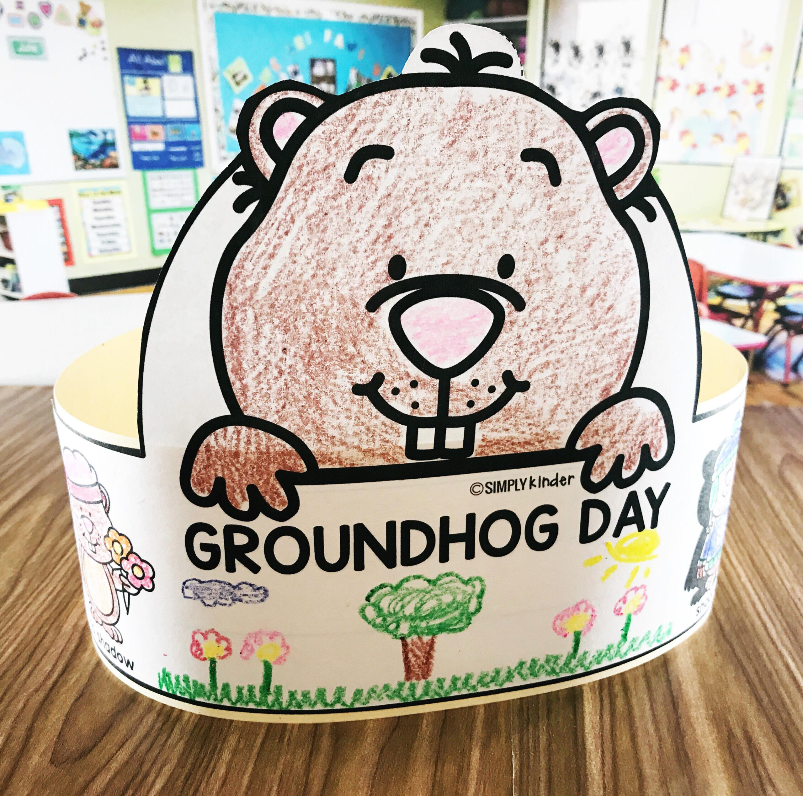 Free Groundhog Day Hat - Simply Kinder with Groundhog Day Hat Printable