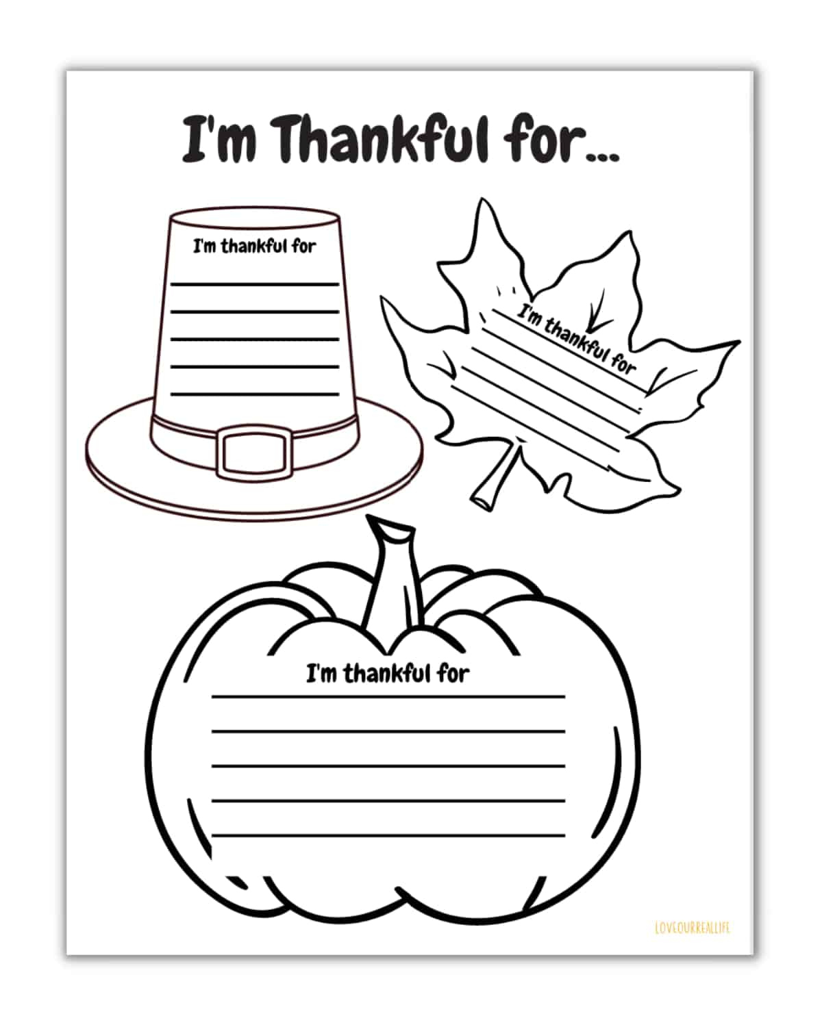 Free I&amp;#039;M Thankful For Printable And Worksheets For Kids ⋆ Love with regard to I Am Thankful For Printable Free