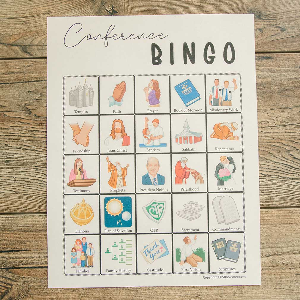 Free Lds General Conference Bingo Printable Activity For Kids within General Conference Bingo Free Printable