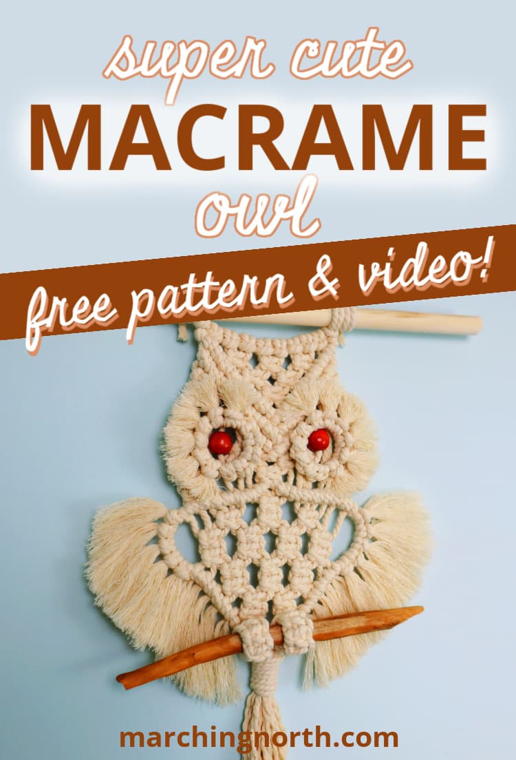 Free Macrame Owl Pattern (Easy Diy Tutorial &amp;amp; Video!) | Marching North within Printable Macrame Owl Pattern Free
