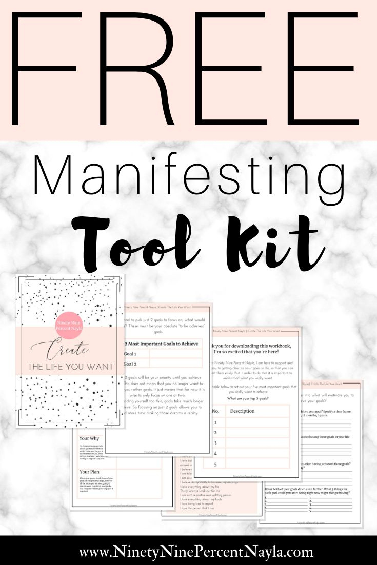 Free Manifesting Tool Kit Printable — Ninety Nine Percent Nayla regarding Free Printable Manifestation Worksheet