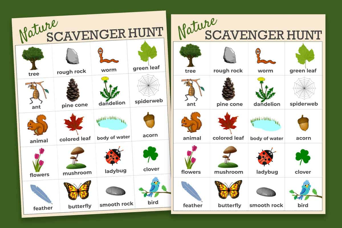 Free Nature Scavenger Hunt Printable | Mrs. Merry regarding Free Nature Scavenger Hunt Printable