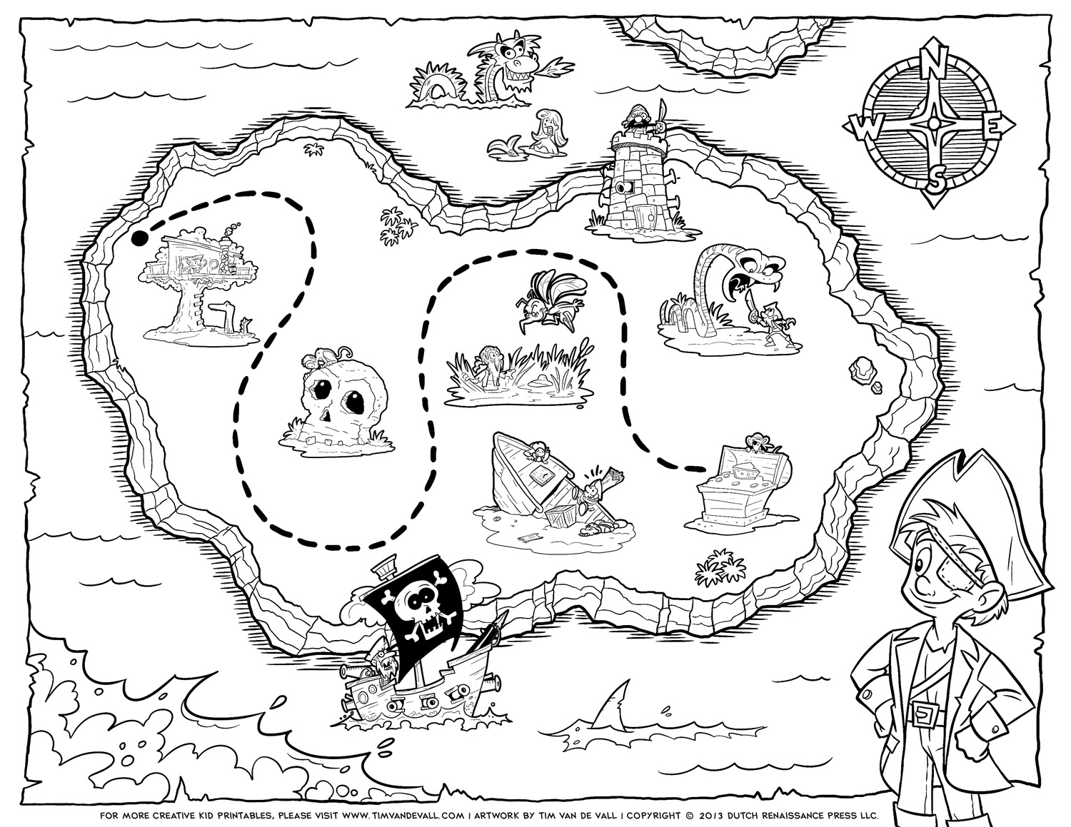 Free Pirate Treasure Maps For A Pirate Birthday Party Treasure Hunt for Pirate Scavenger Hunt Free Printable