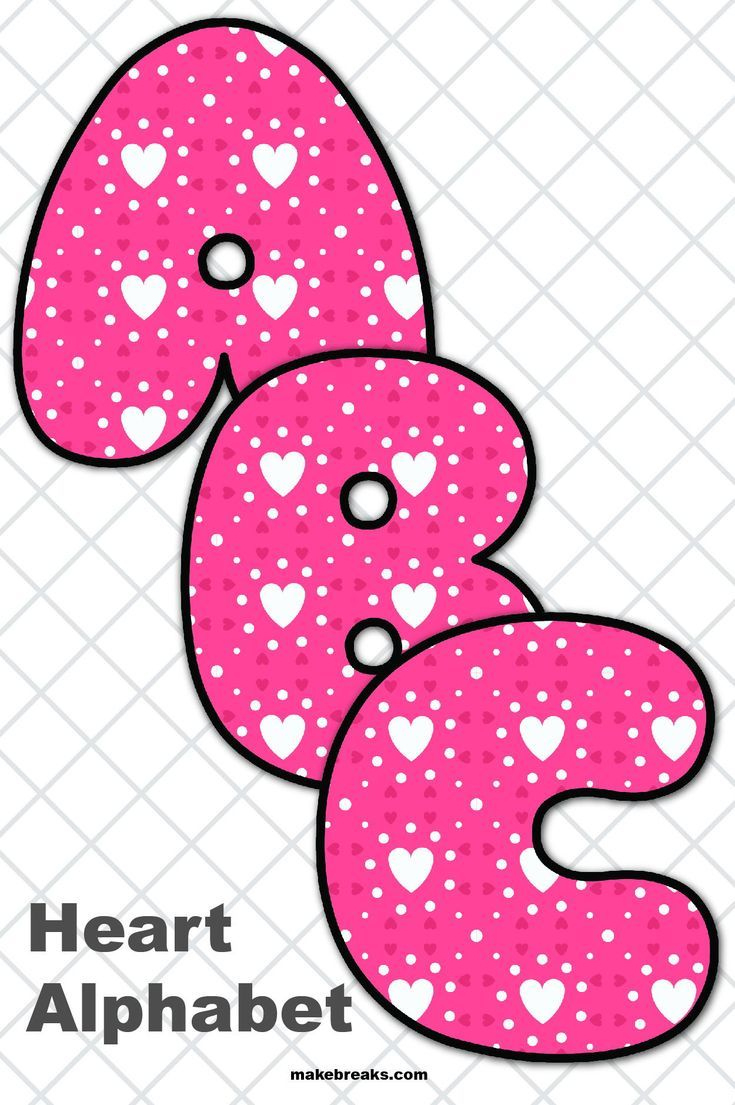 Free Printable Alphabet For Valentine&amp;#039;S Day- Pattern 2 - Make Breaks with Printable Valentine Alphabet Letters