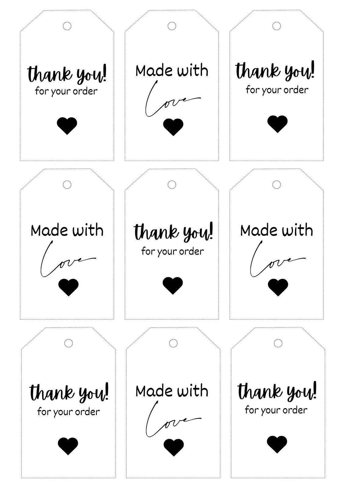 Free, Printable And Customizable Gift Tag Templates | Canva throughout Black And White Teacher Appreciation Gift Tags Free Printables