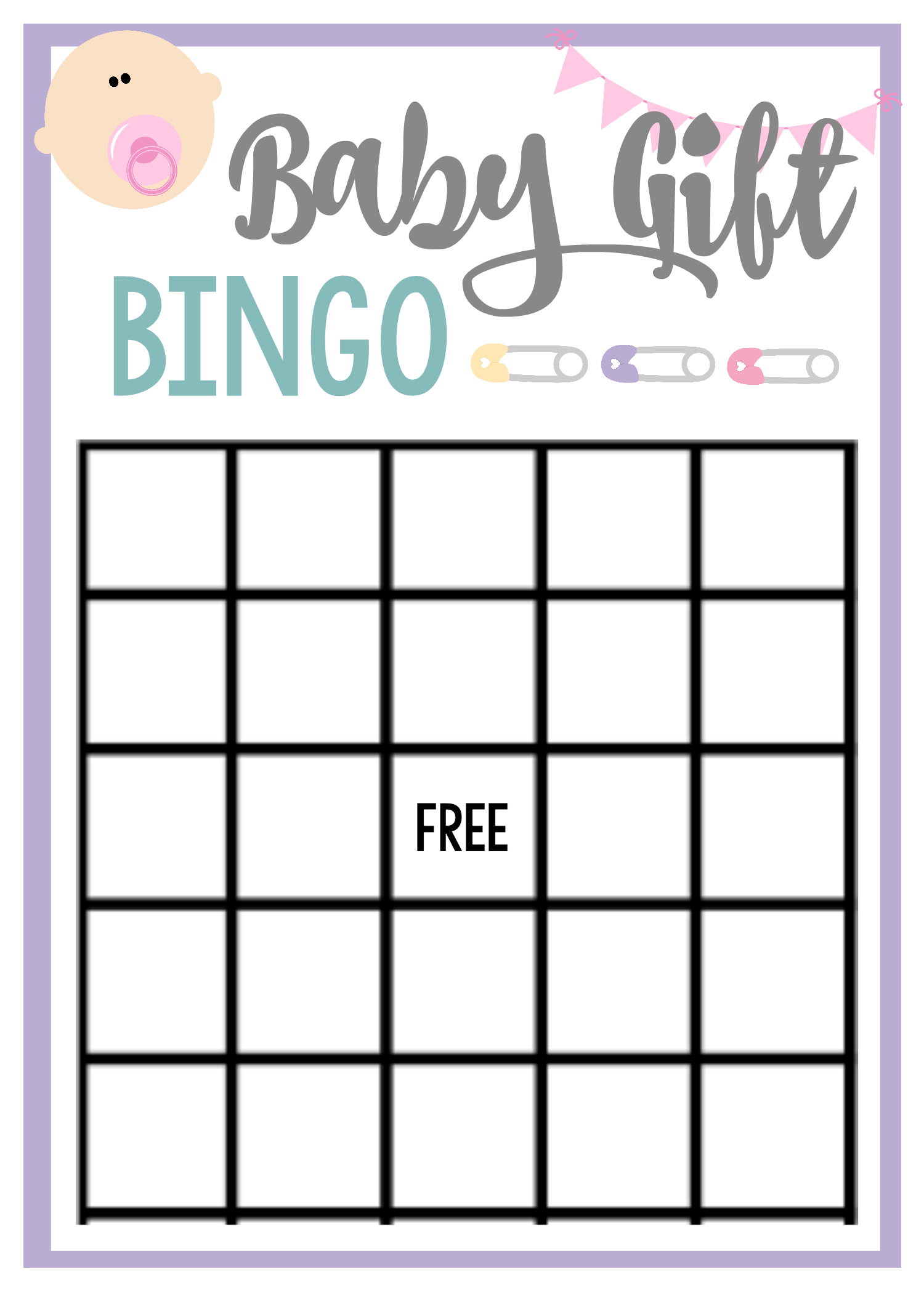 Free Printable Baby Shower Games For Large Groups – Fun-Squared with regard to Free Baby Shower Bingo Cards