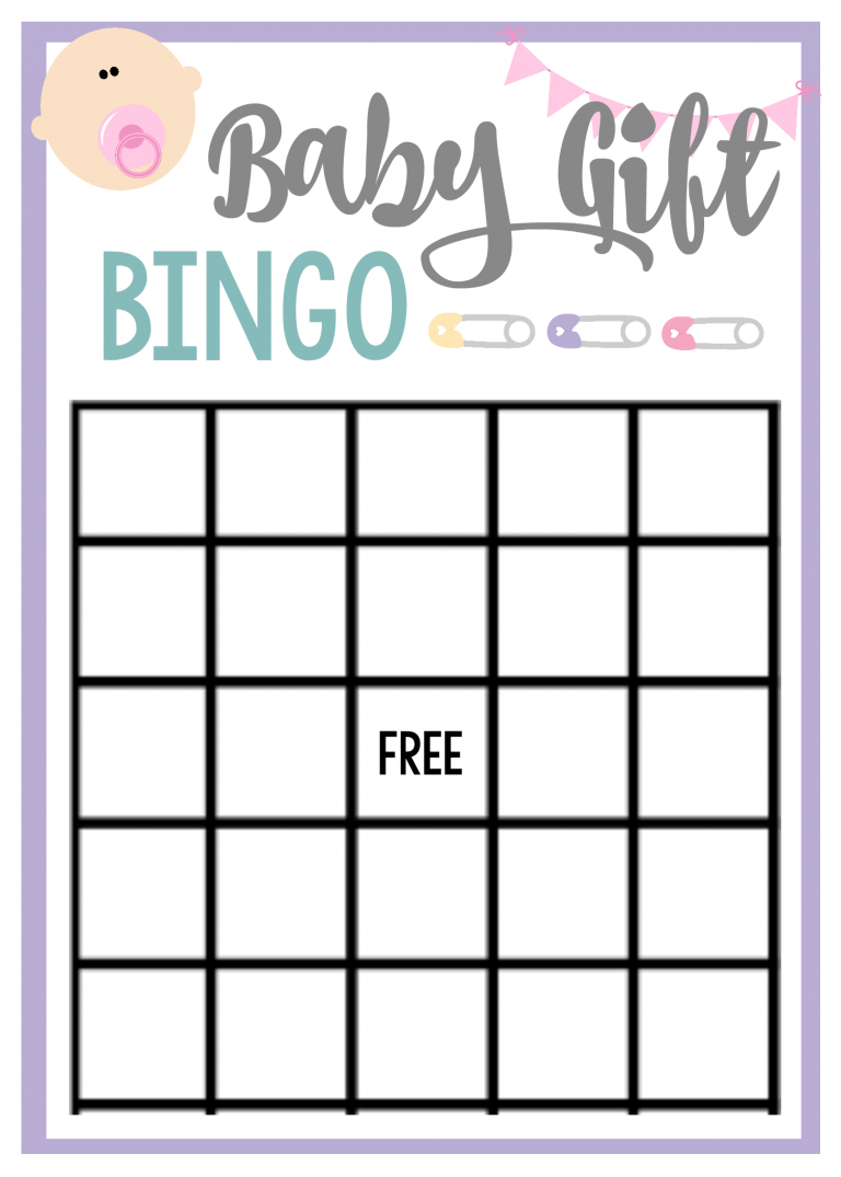 Free Printable Baby Shower Games For Large Groups in Printable Blank Baby Shower Bingo Cards