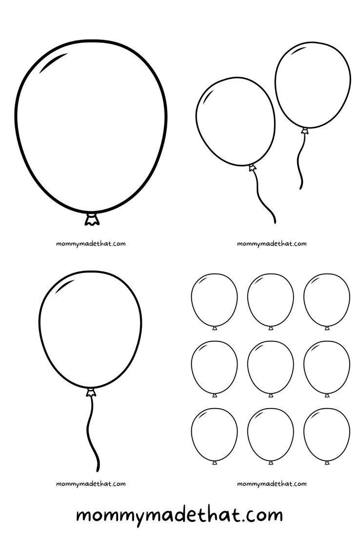 Free Printable Balloon Templates (Different Sizes!!) inside Printable Cut Out Balloon Template