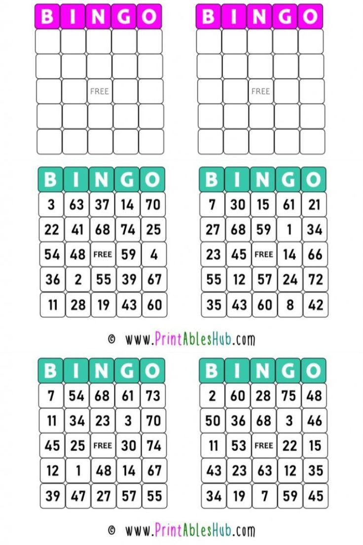 Free Printable Bingo Cards 1-75 [Pdf Included] With Blank Template for Bingo Cards 1 75 Printable