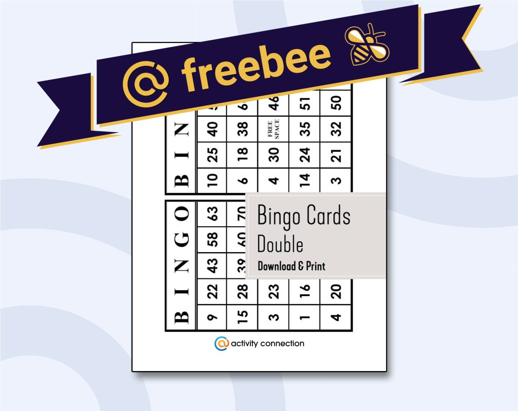 Free Printable Bingo Cards—Double Card Design pertaining to Activity Connection Bingo Cards