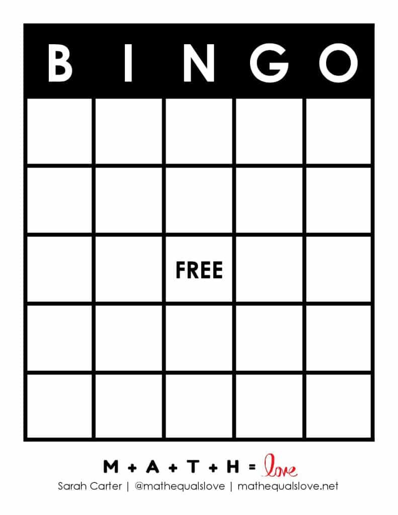 Free Printable Blank Bingo Card Template (Pdf) intended for Dry Erase Bingo Cards
