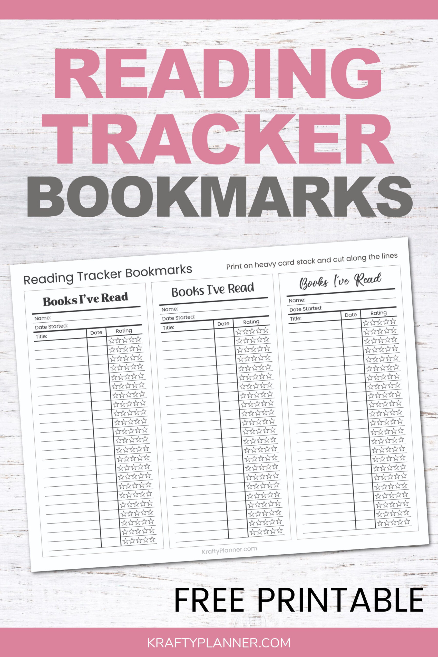 Free Printable Book Tracker Bookmarks To Chart Your Reading inside Book Tracker Bookmark Printable Free