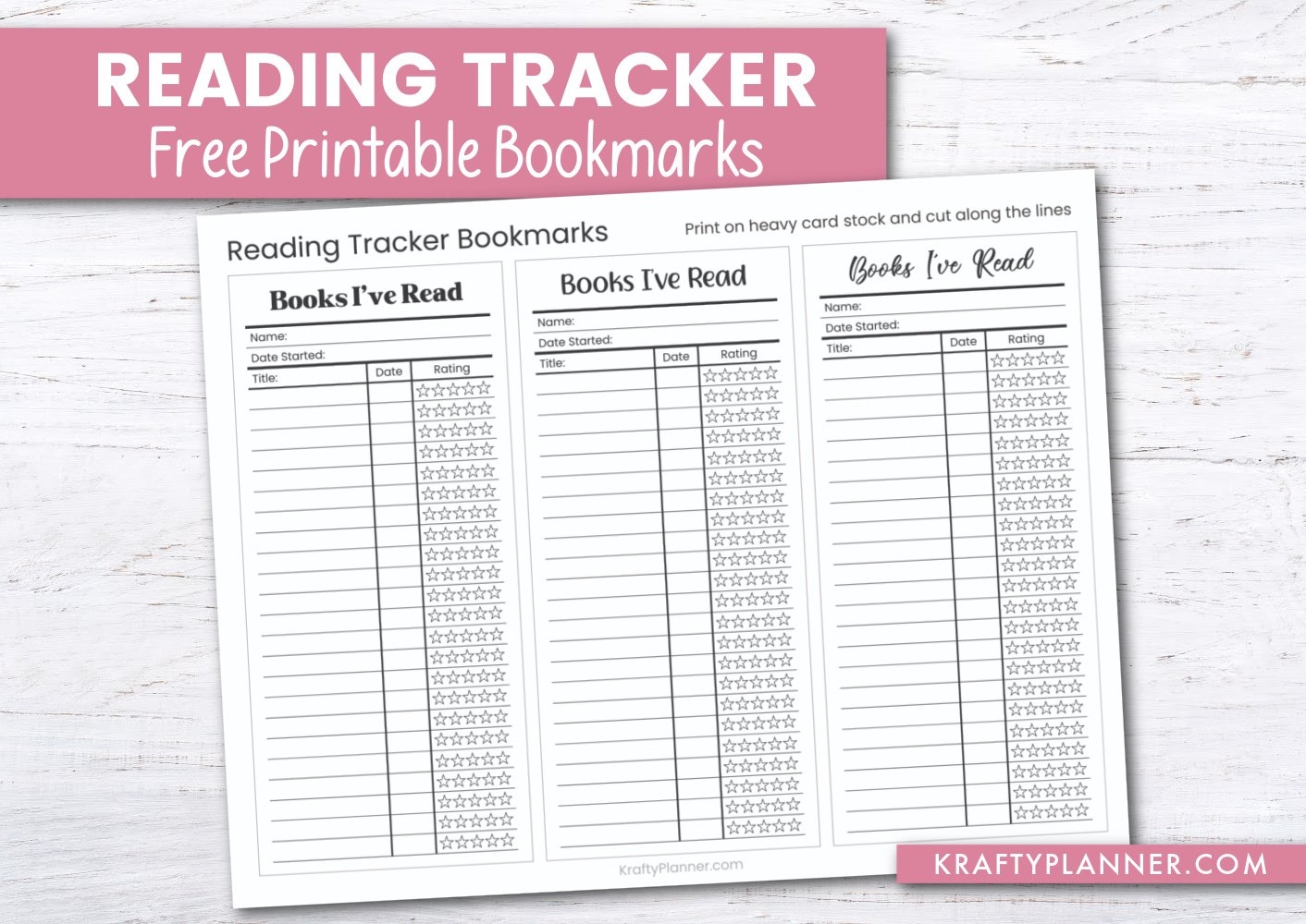 Free Printable Book Tracker Bookmarks To Chart Your Reading within Book Tracker Bookmark Printable Free