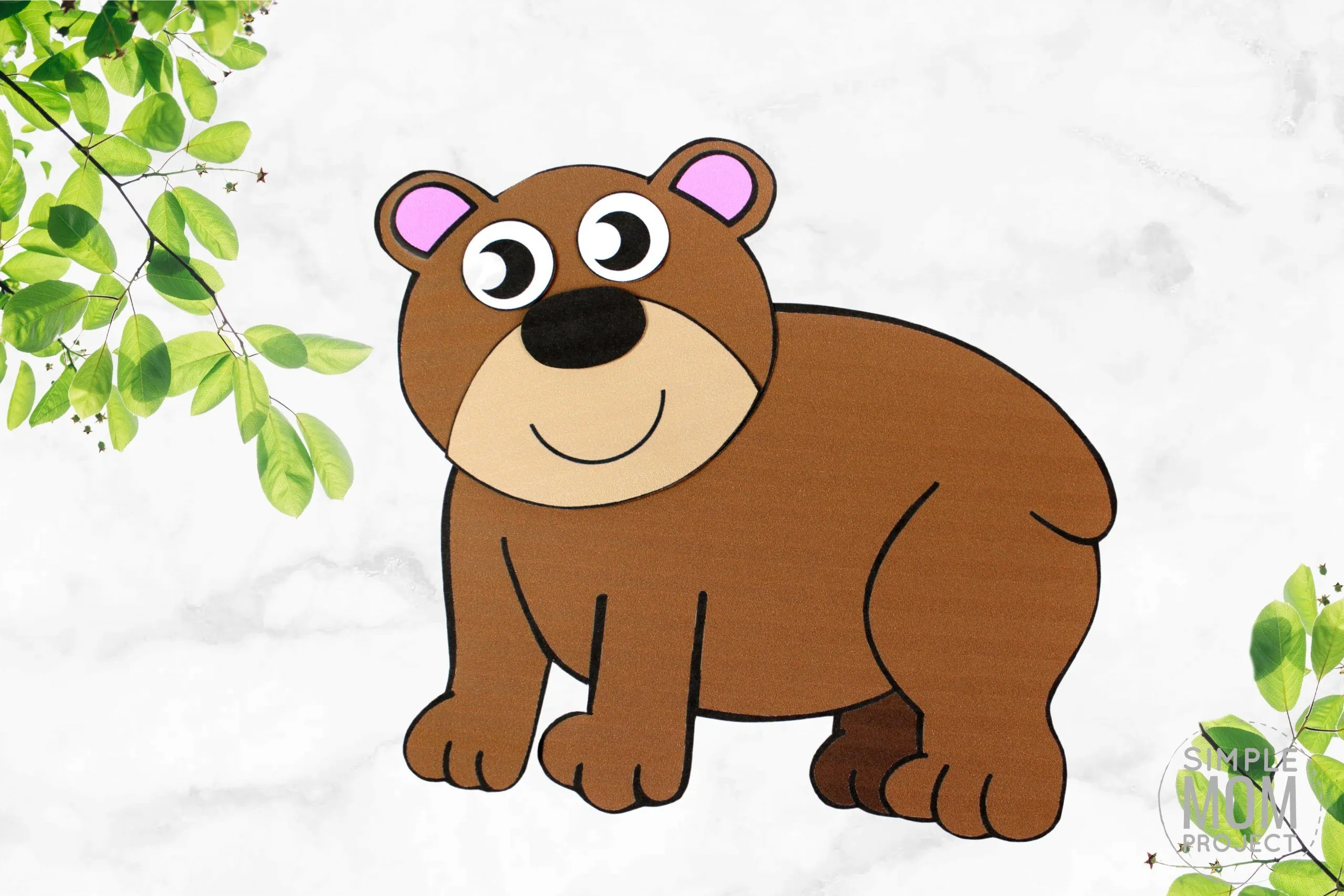 Free Printable Brown Bear Craft For Kids – Simple Mom Project in Free Brown Bear Printables