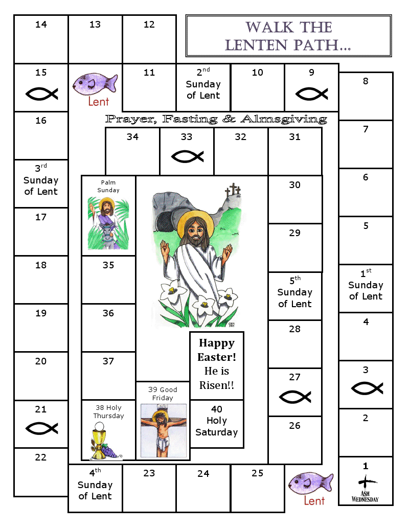 Free Printable Calendars For Lent And Easter with regard to Free Printable Lenten Worksheets