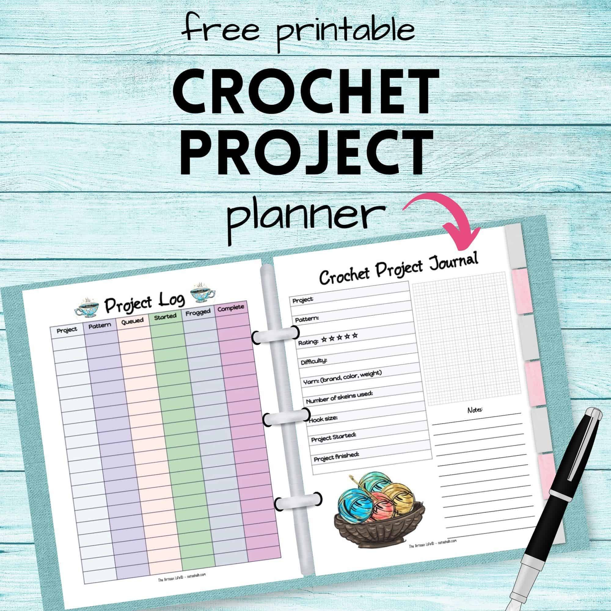 Free Printable Crochet Planner (To Finally Finish Your Projects On inside Free Printable Crochet Project Planner