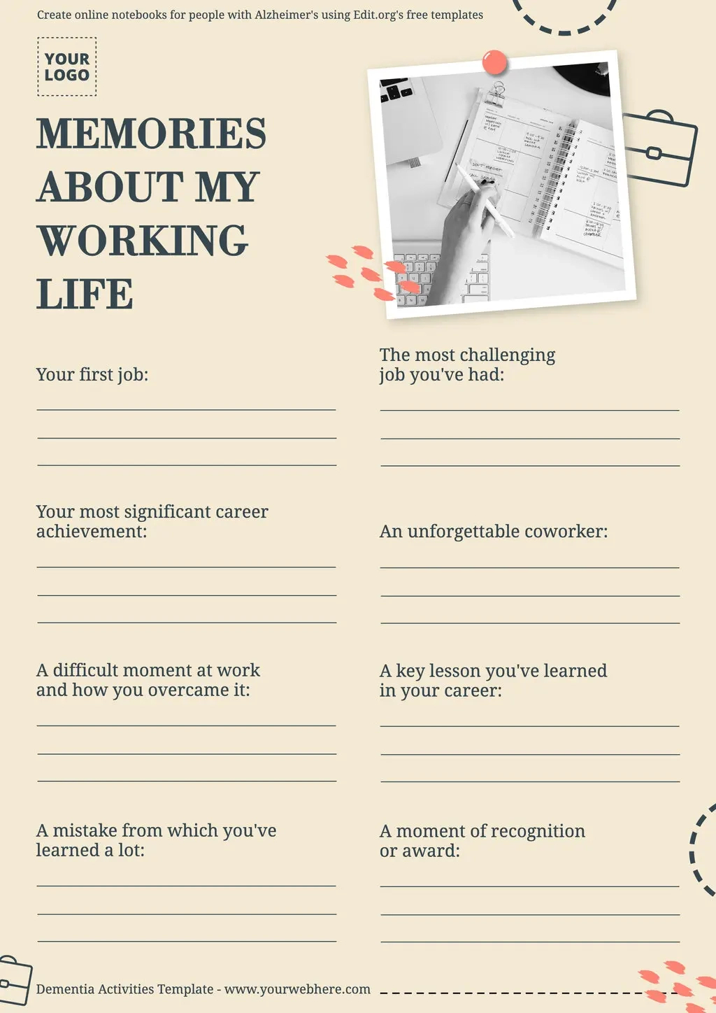Free Printable Dementia Activities regarding Free Printable Memory Book Templates Dementia