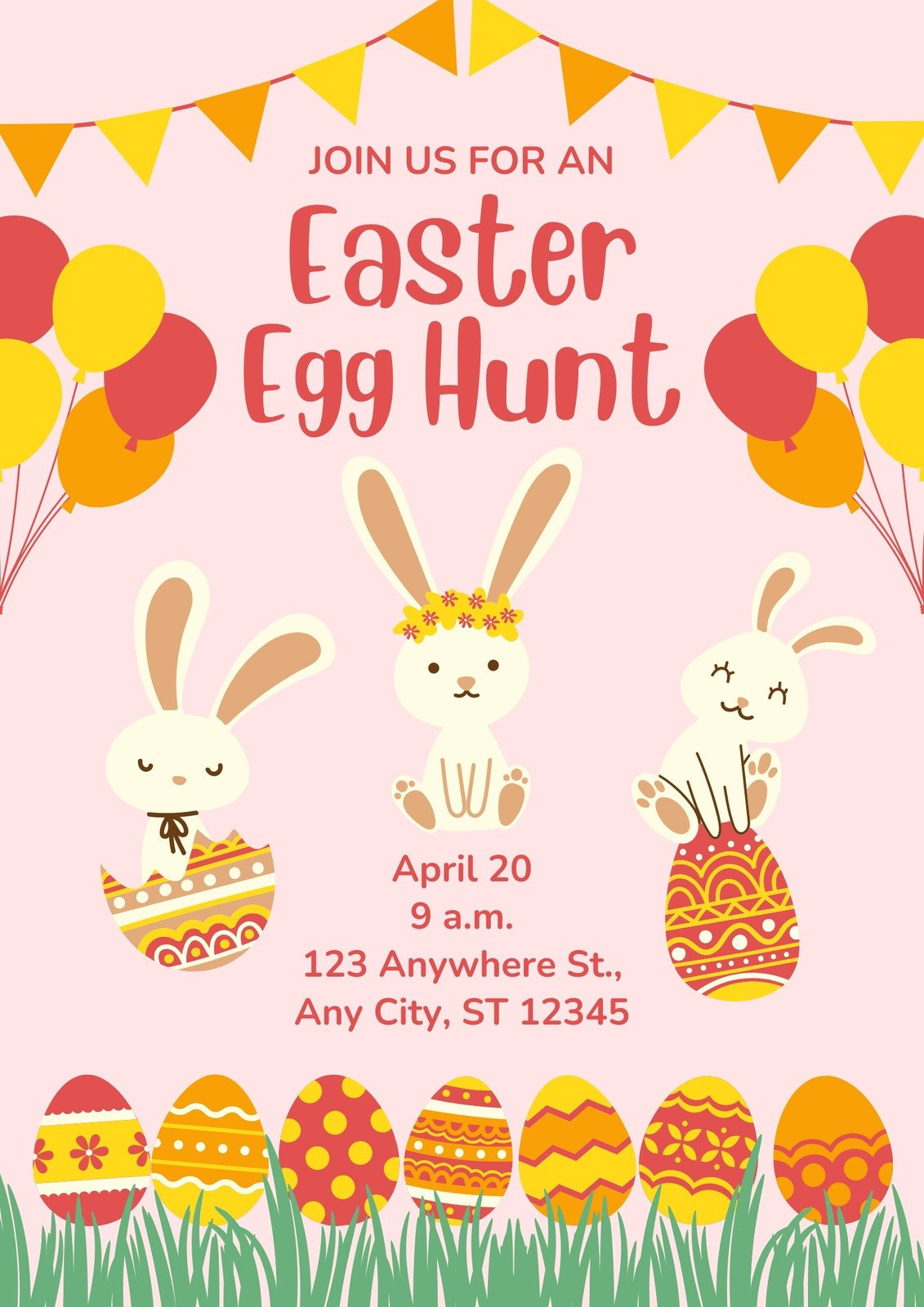 Free Printable Easter Egg Hunt Flyer Templates | Canva with regard to Easter Egg Hunt Free Printable