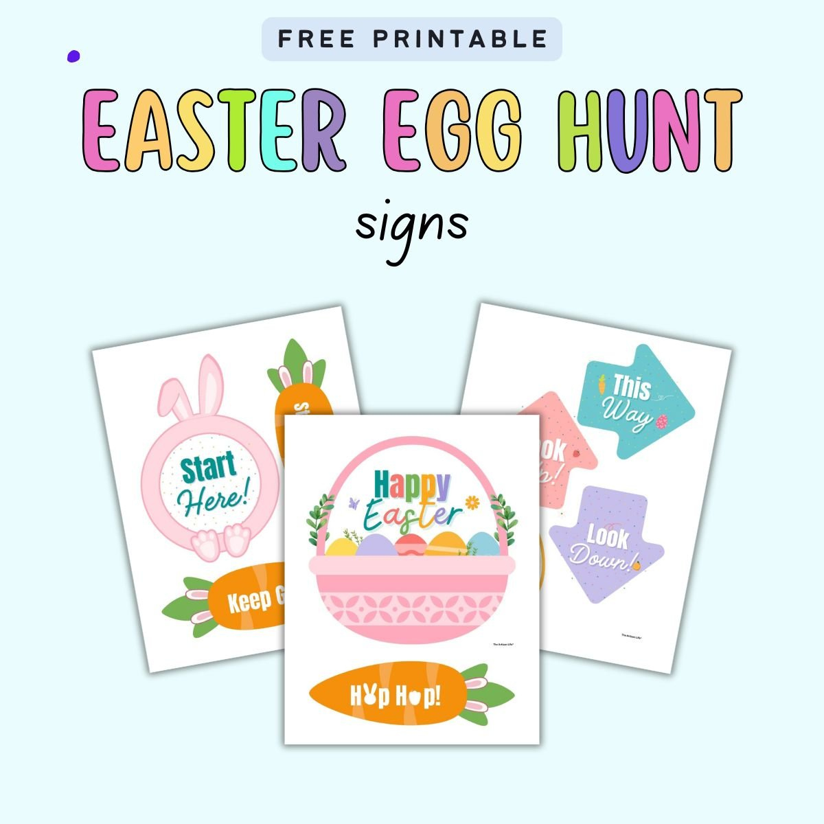 Free Printable Easter Egg Hunt Signs - The Artisan Life with regard to Free Printable Easter Egg Hunt Signs
