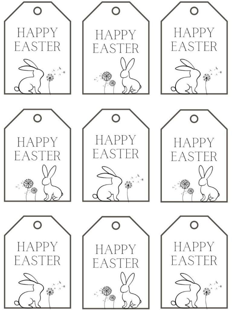 Free Printable Easter Gift Tag Designs For Every Bunny - For Hope for Print Free Easter Gift Tags Free Printable