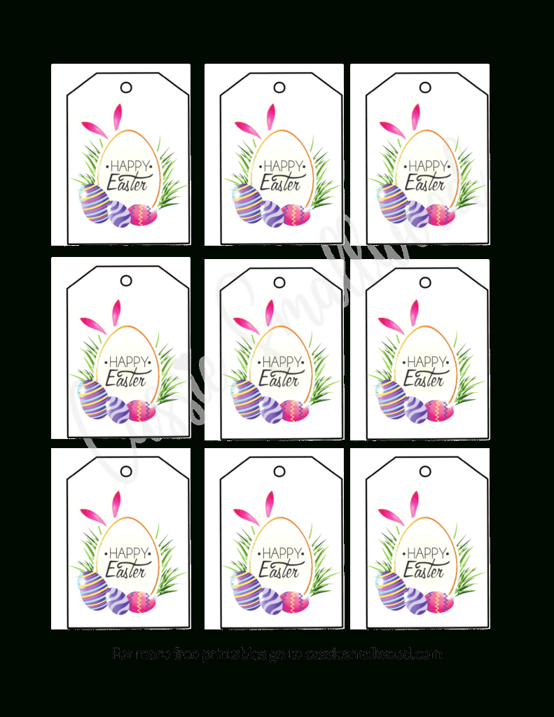 Free Printable Easter Tags {20 Unique Designs} - Cassie Smallwood in Print Free Happy Easter Tags Free Printable