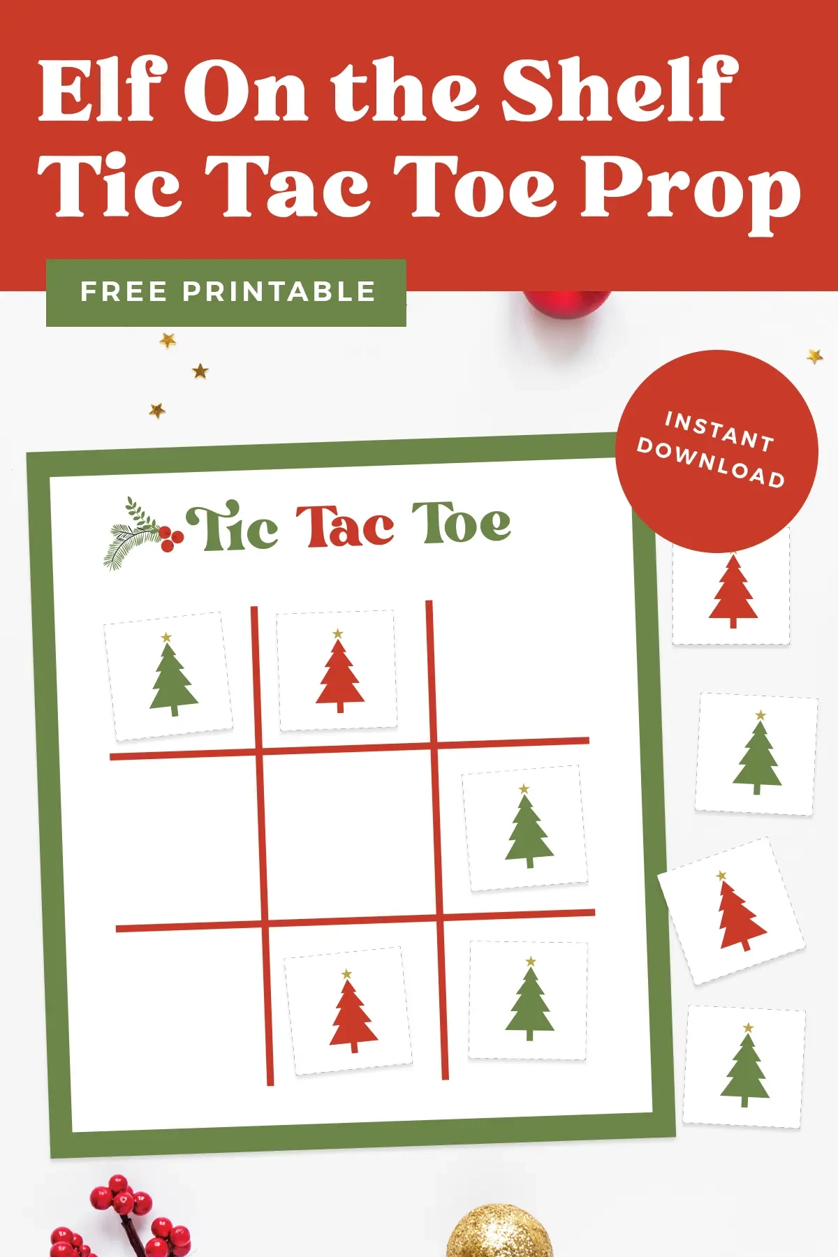Free Printable Elf On The Shelf Tic Tac Toe Game - Favorite Printables within Elf On The Shelf Tic Tac Toe Printable