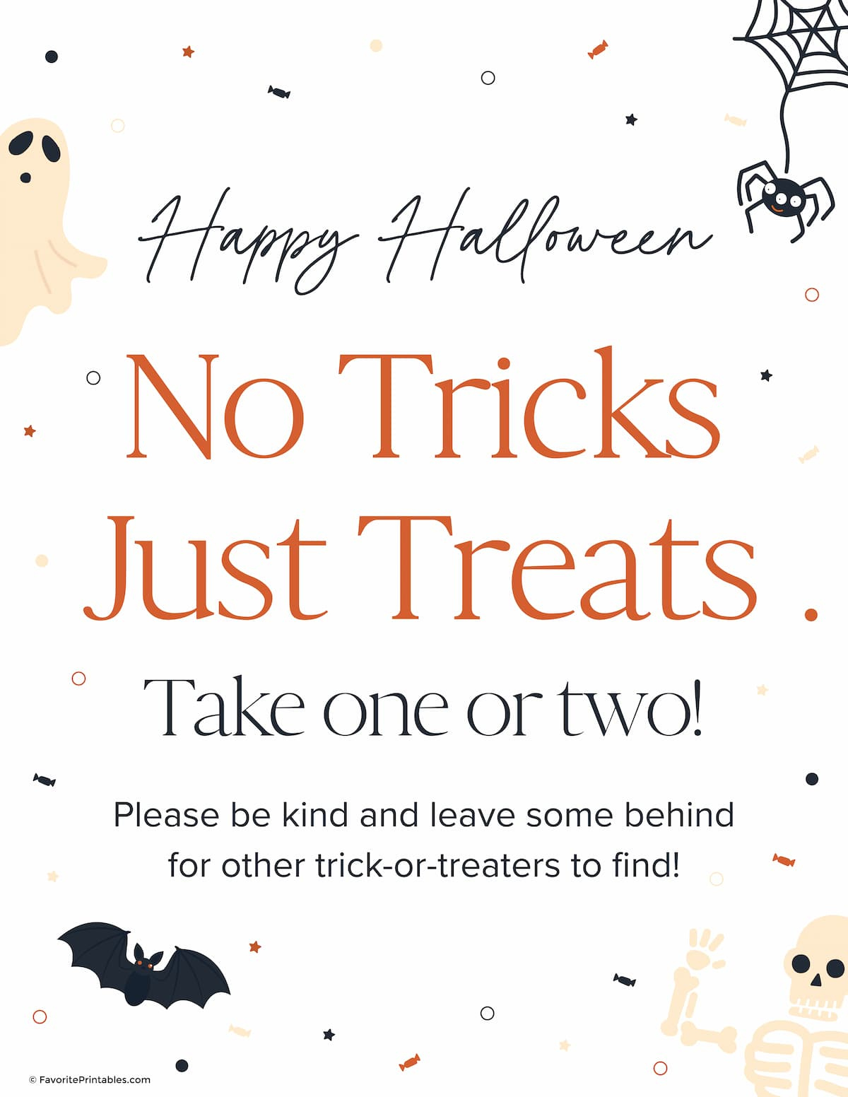 Free Printable Halloween Candy Bowl Sign - Favorite Printables throughout Free Printable Halloween Candy Signs