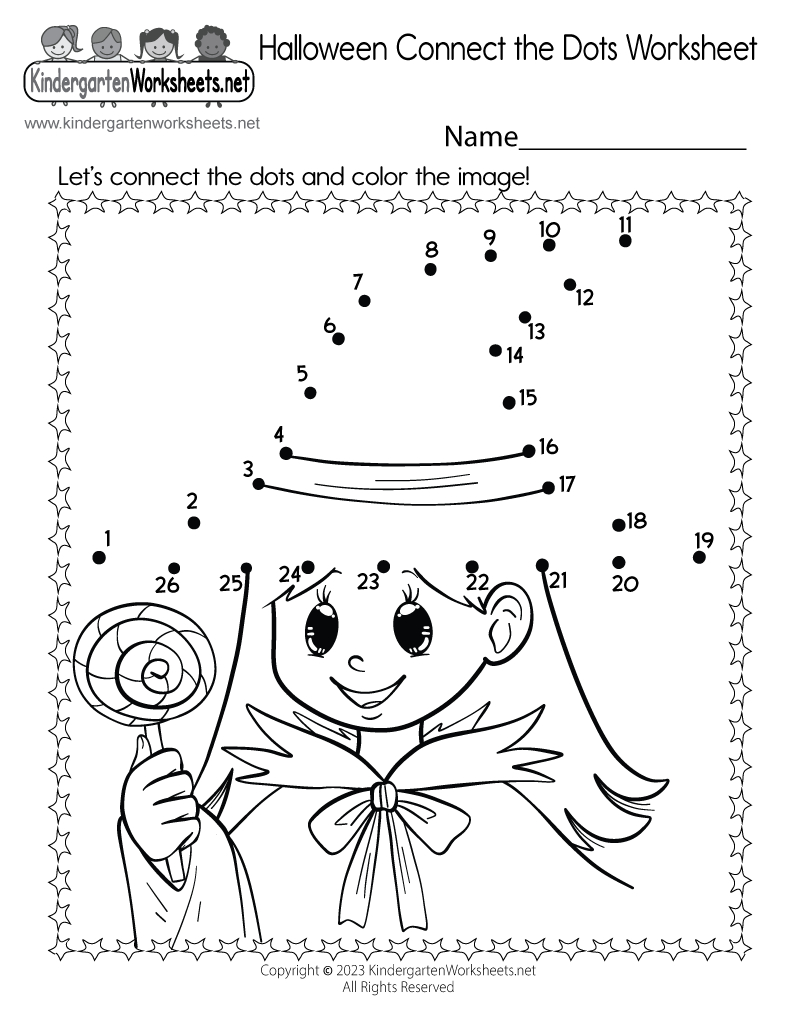 Free Printable Halloween Connect The Dots Worksheet regarding Free Printable Halloween Connect The Dots