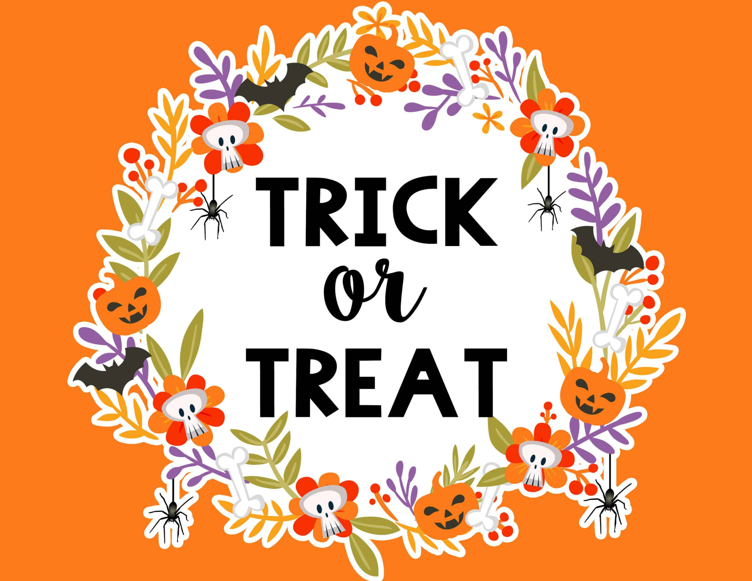 Free Printable Halloween Trick Or Treat Signs - Lovely Planner intended for Trick Or Treat Free Printable